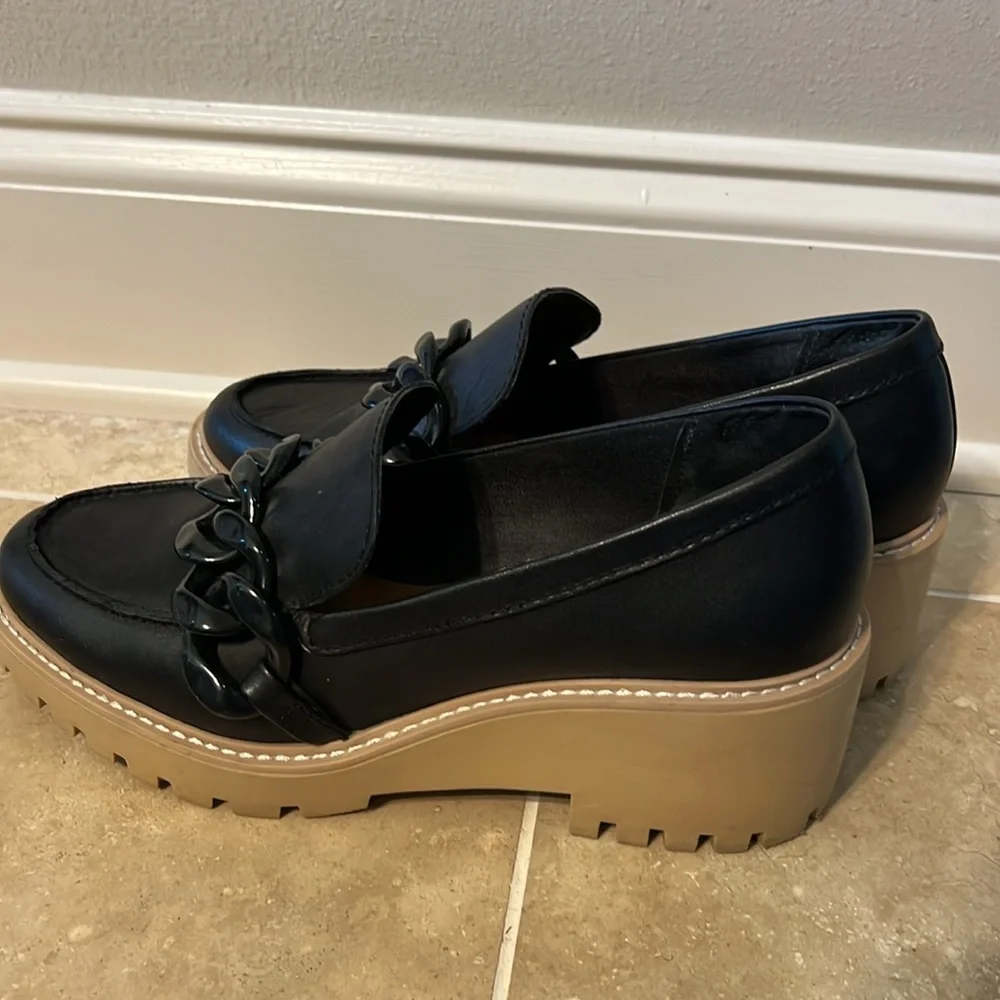 Dolce Vita Sheena Platform Chunky Loafers with Black Chains 9 - Picture 5 of 6